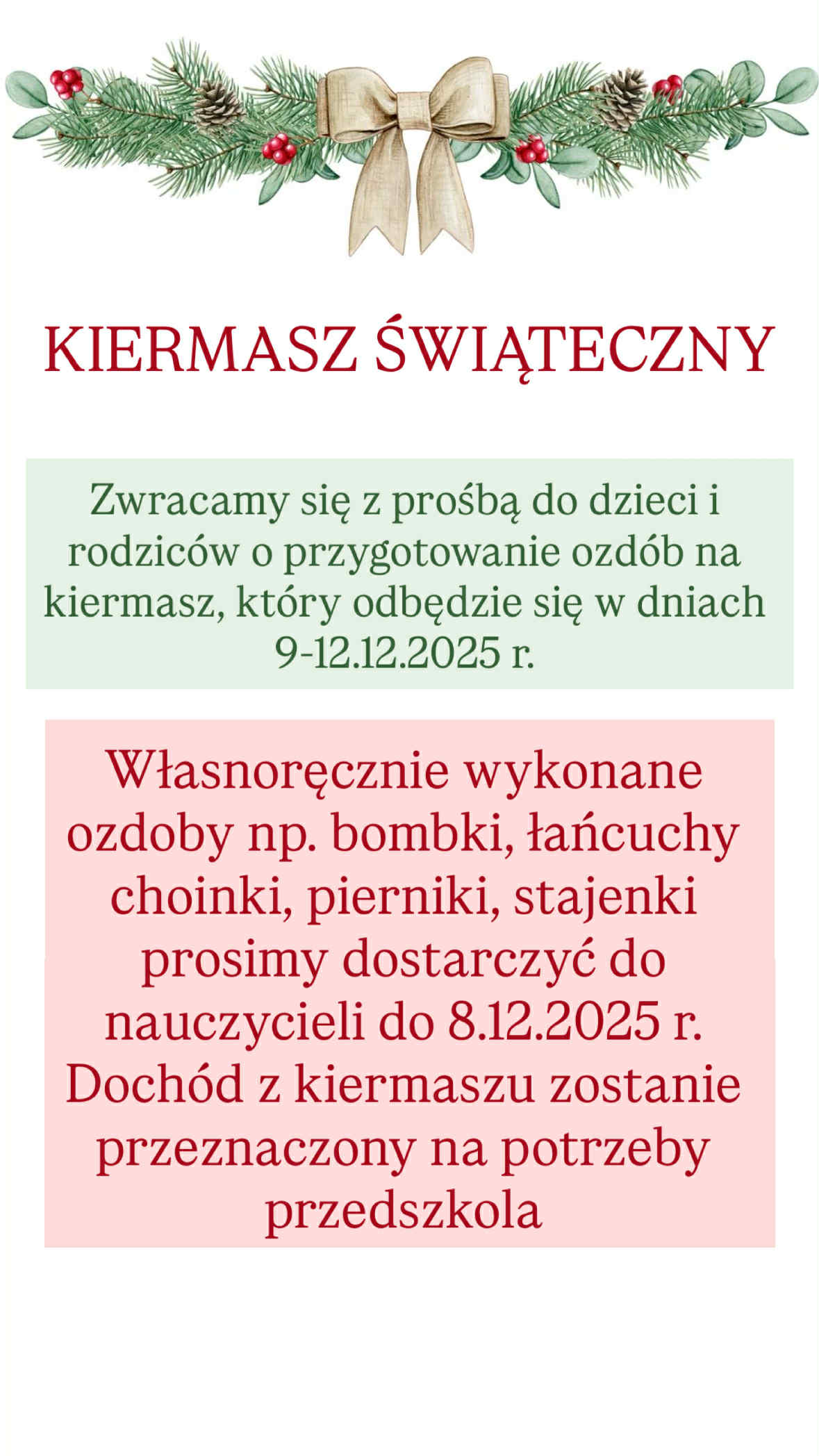 Kiermasz Świąteczny