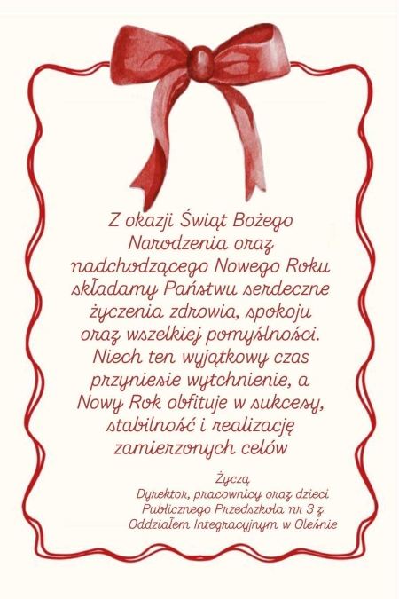 Życzenia świąteczne